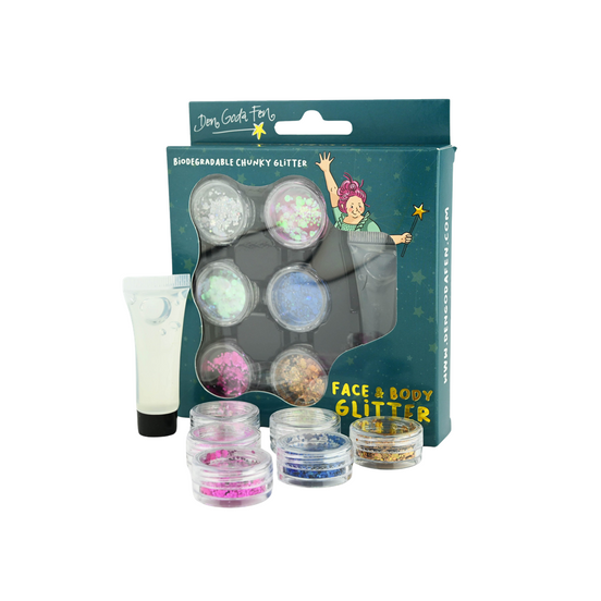 Pinturas cara y cuerpo glitter