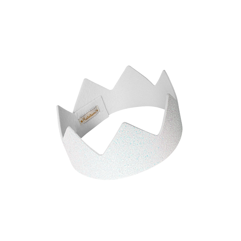 Corona Glitter blanca