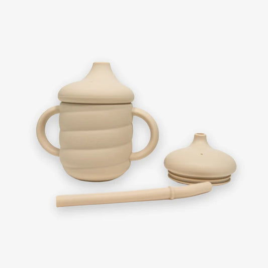 Vaso de silicona orgánica multifuncional beige