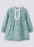 Vestido jaretas flor turquesa