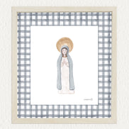 Lámina Virgencita - celeste