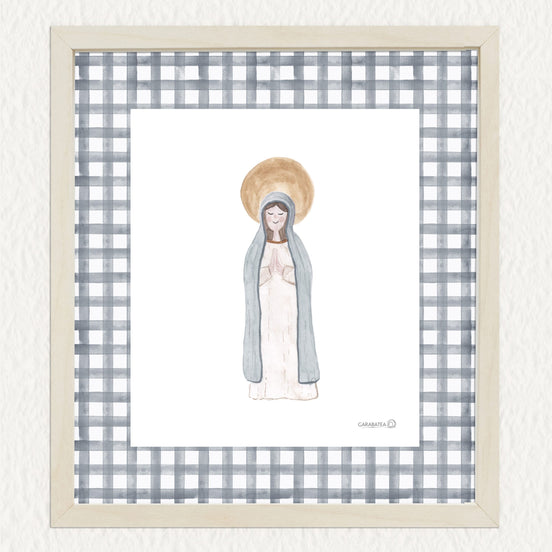 Lámina Virgencita - celeste