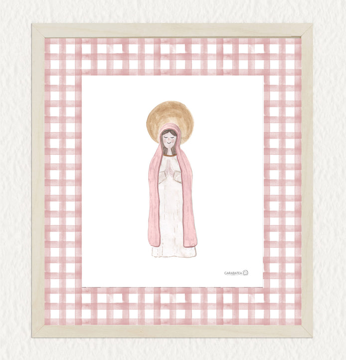 Lámina Virgencita - rosa
