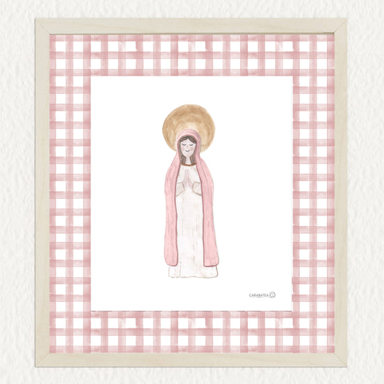 Lámina Virgencita - rosa