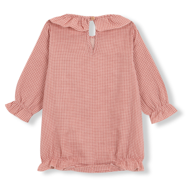 Pelele vichy rosa doble gasa