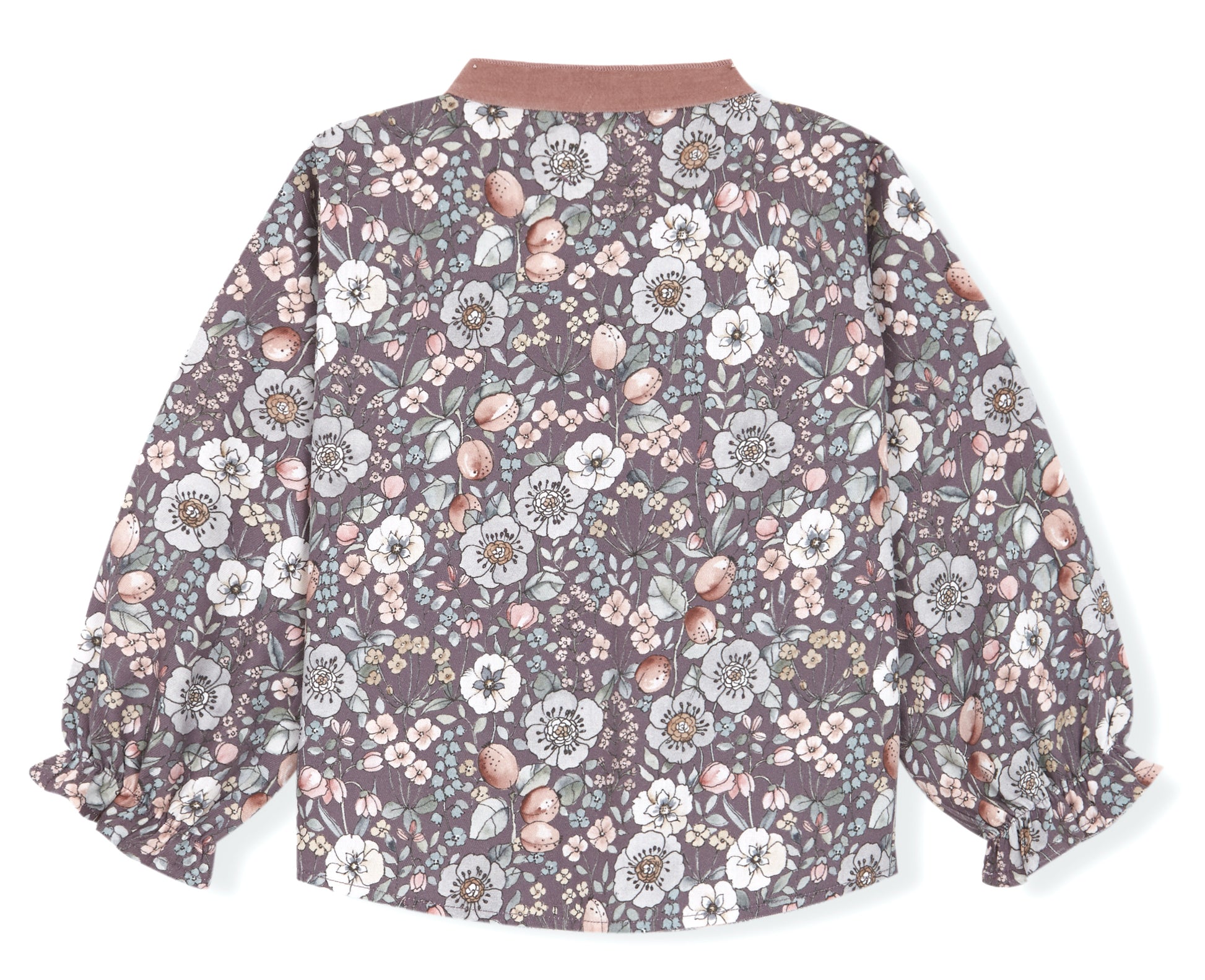 Blusa lazada rosa estampado flores