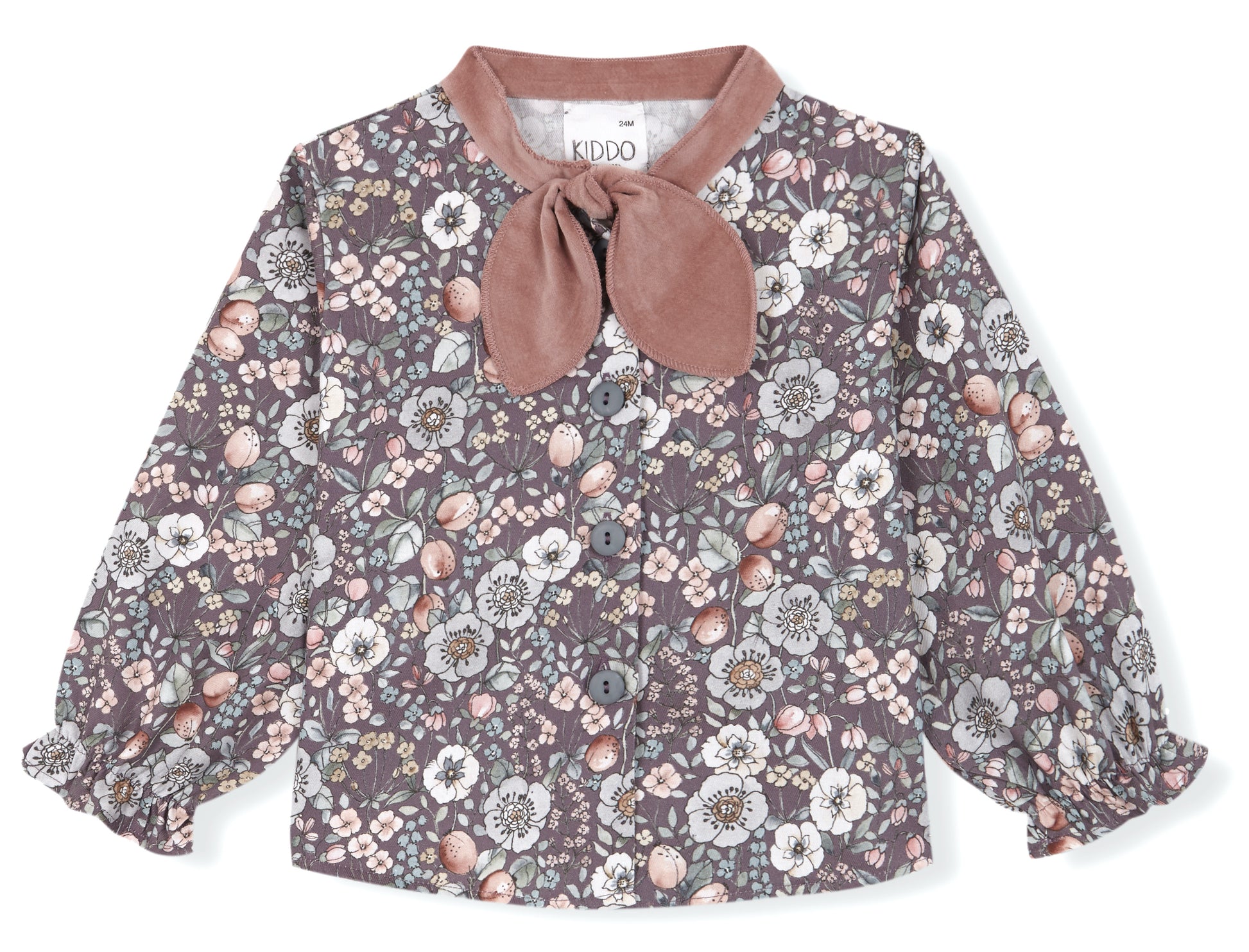 Blusa lazada rosa estampado flores