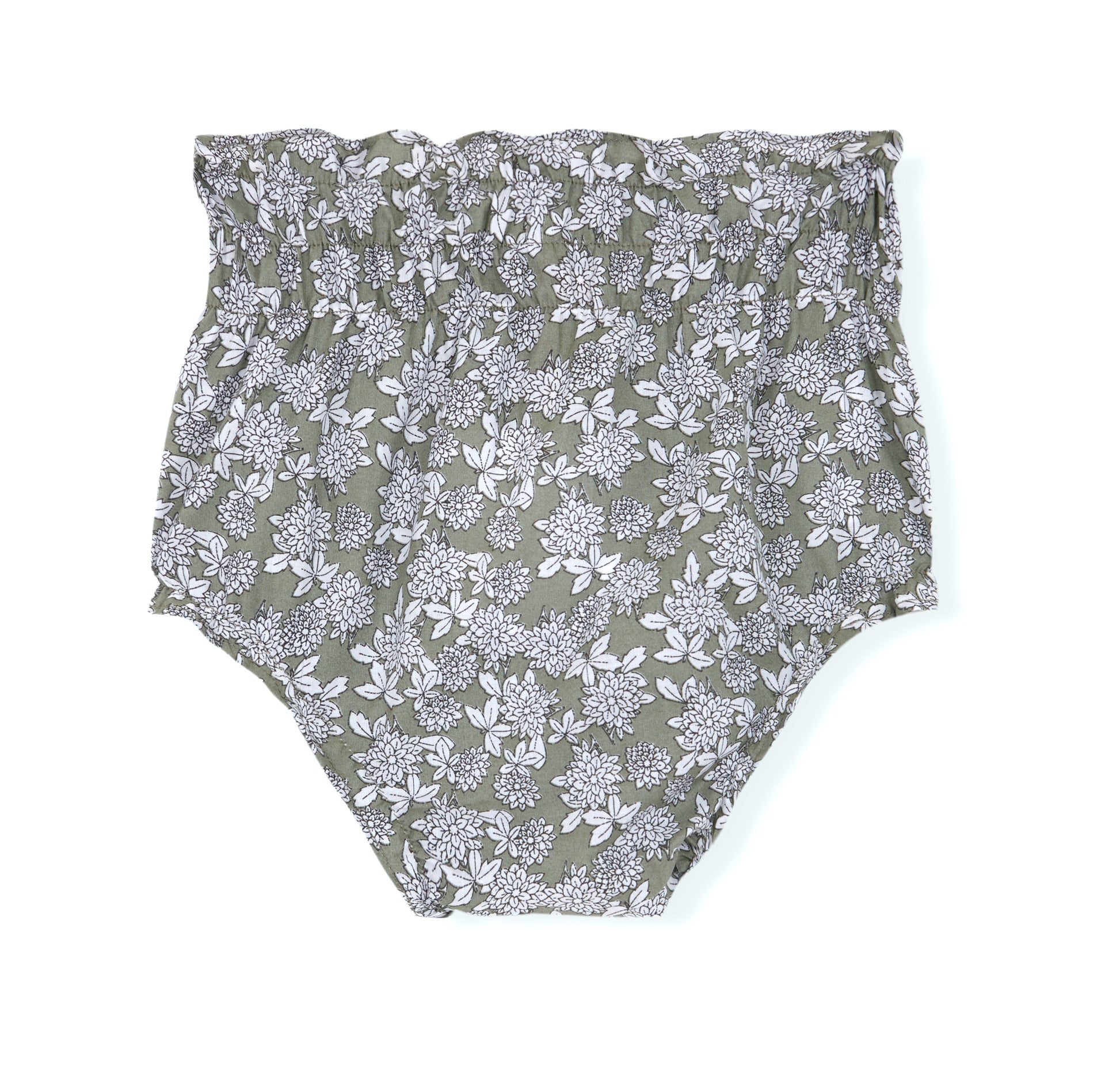Braguita verde flor blanca