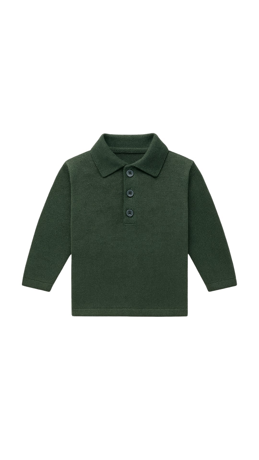 Polo lana merino verde