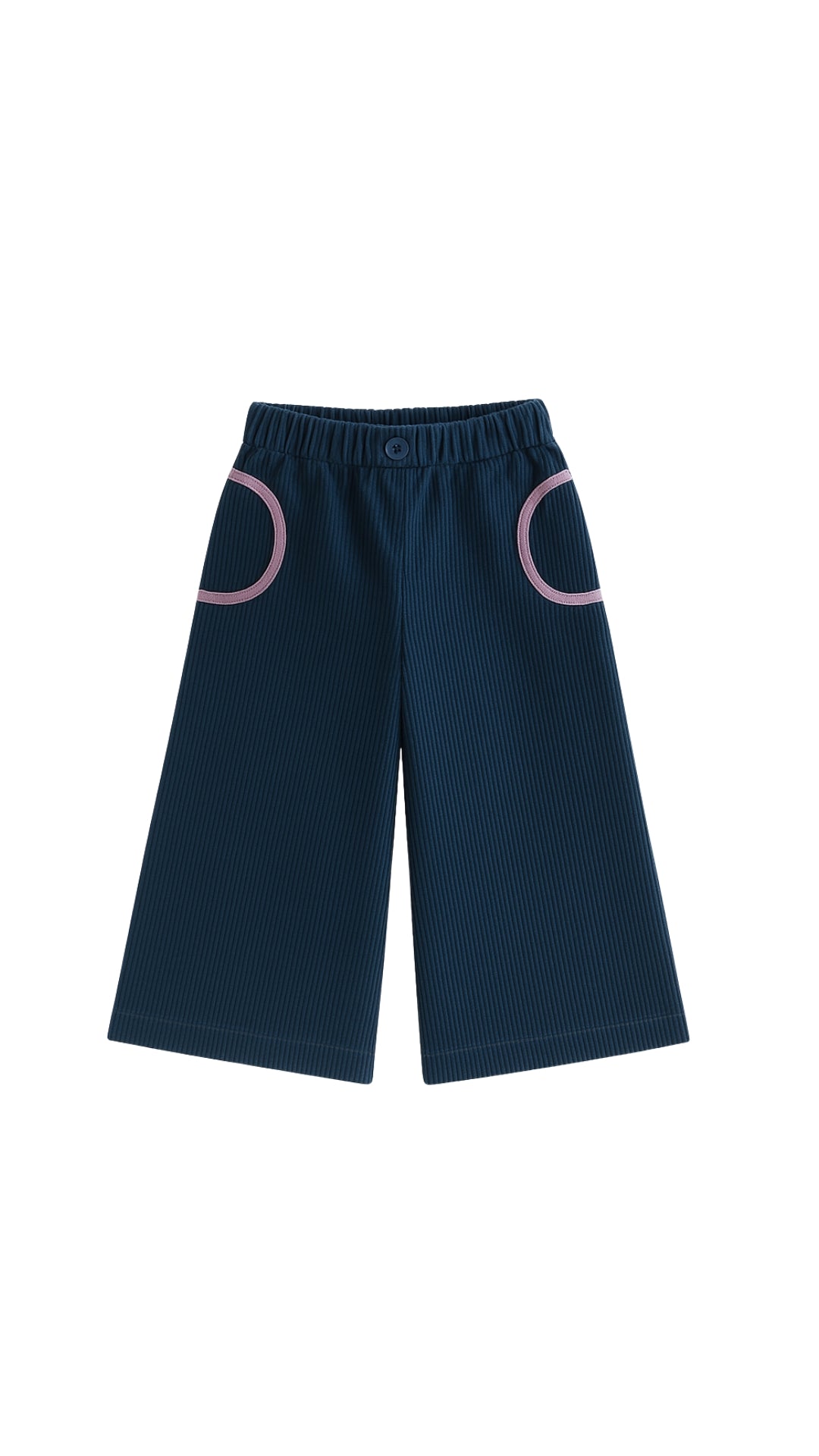 Pantalón ancho pana pato vivo ciruela