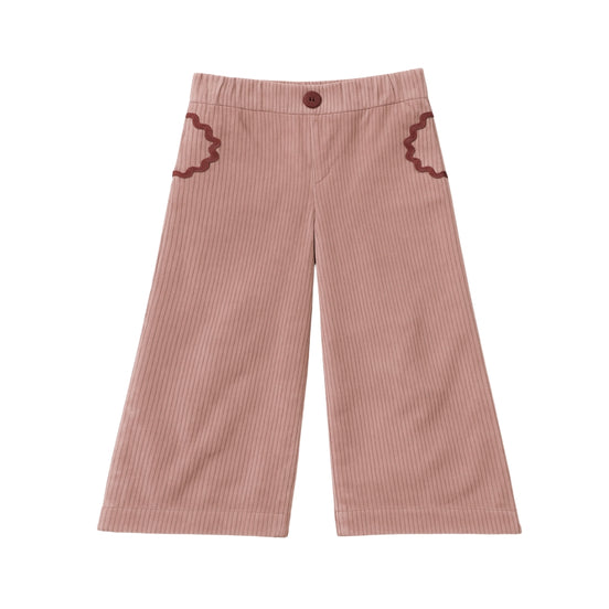 Pantalón pana rosa vivo burdeos