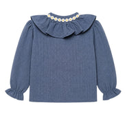 Blusa maxi cuello Chess margaritas