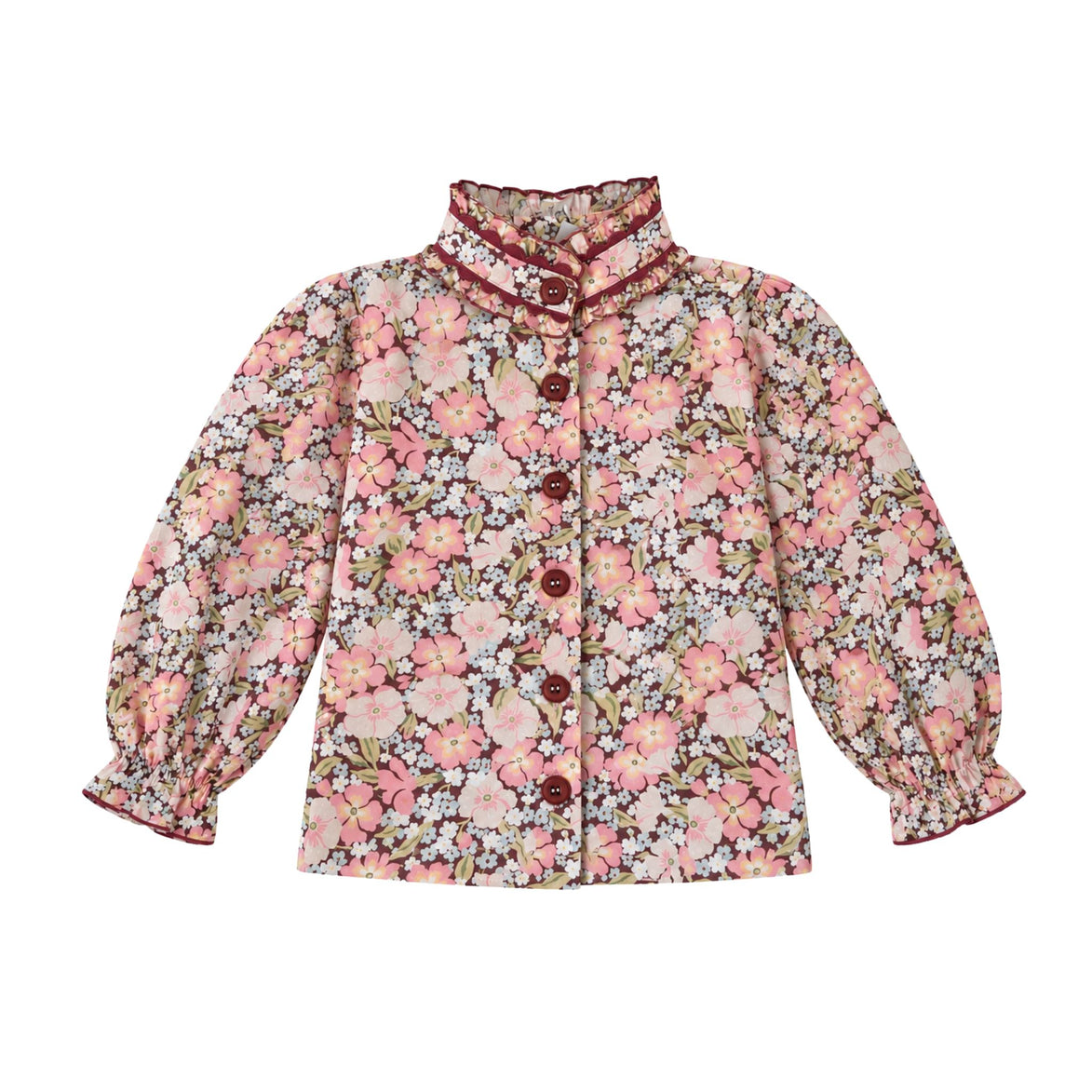 Blusa cuello alto Flor de Zucca