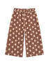 Pantalón niña largo flare micropana Cacao flor