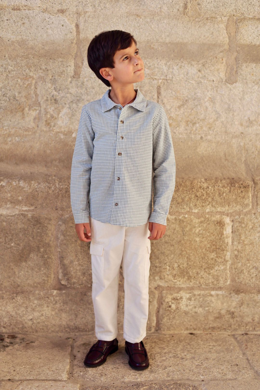 Camisa azul vichy