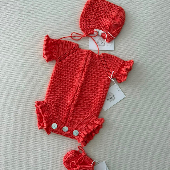 Pelele ochitos coral 0-1m