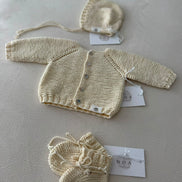 Conjunto algodón crudo 0-1m