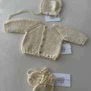 Conjunto algodón crudo 0-1m
