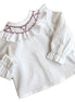 Blusa cuello nido burdeos