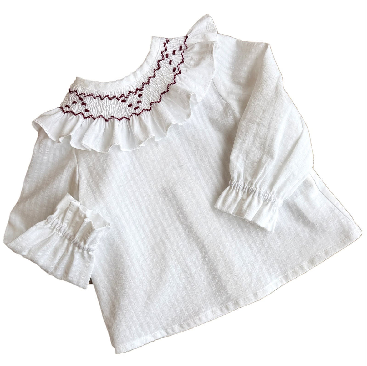 Blusa cuello nido burdeos