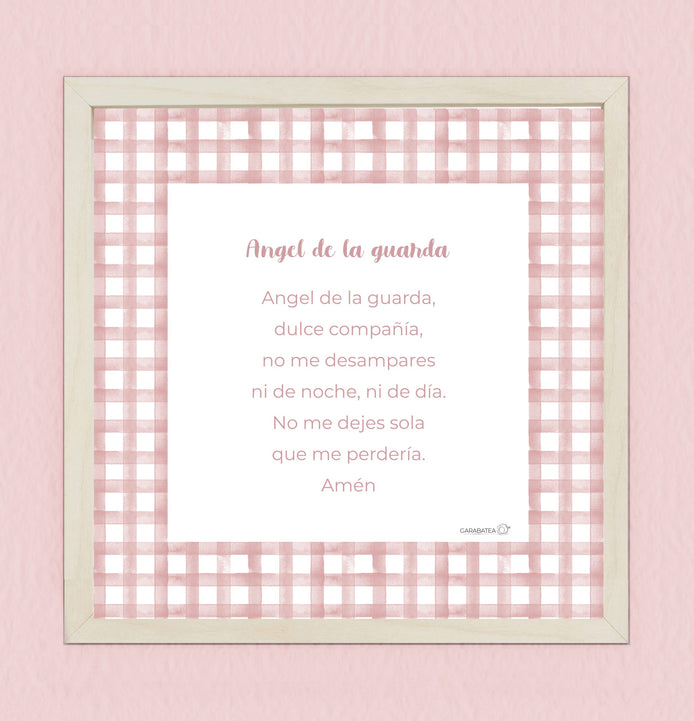 Oración Ángel de la guarda – rosa