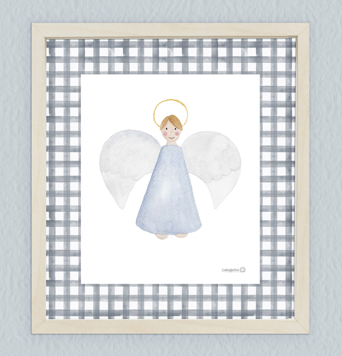 Lámina Angelito de la guarda – celeste