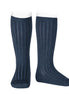 Calcetines altos básicos canalé LASPISLAZULI 484