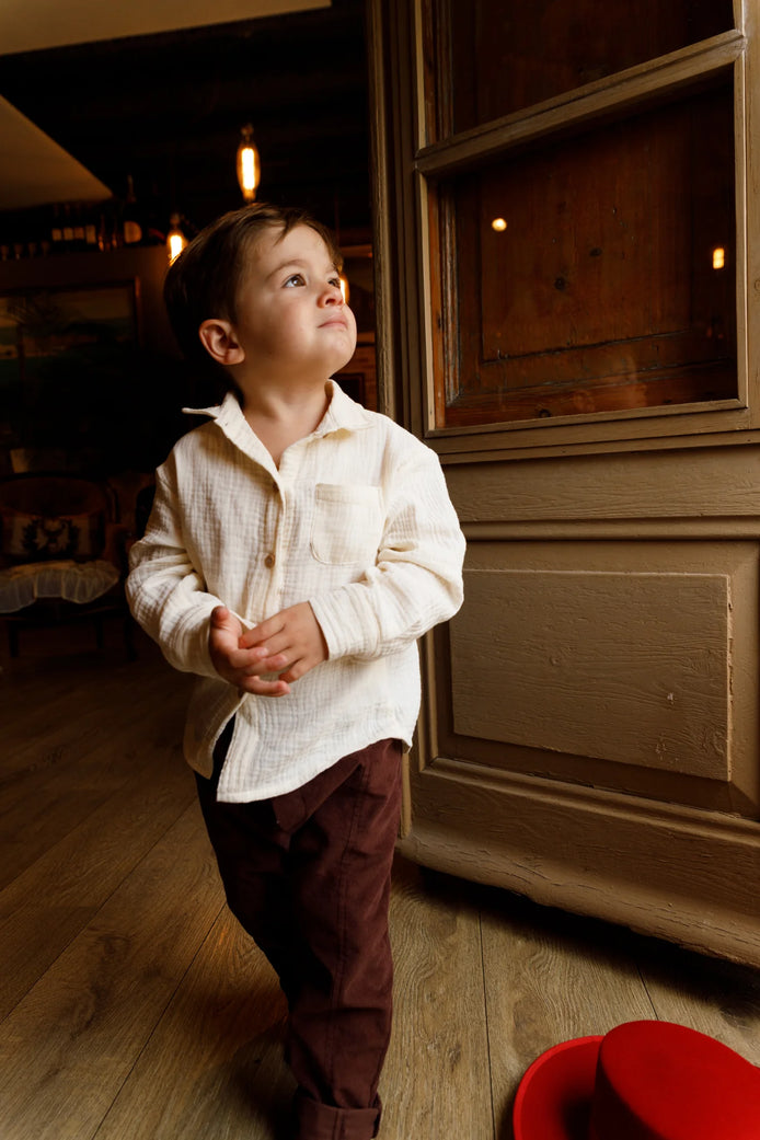 Camisa niño ecru