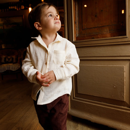Camisa niño ecru
