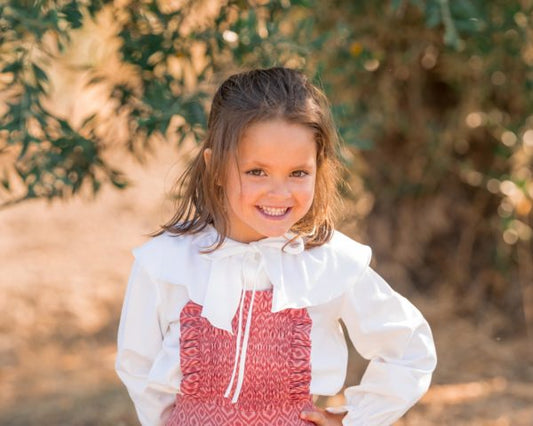 Blusa capa viyella blanca