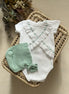 Conjunto Cayetana Mint (Con capota y patucos)