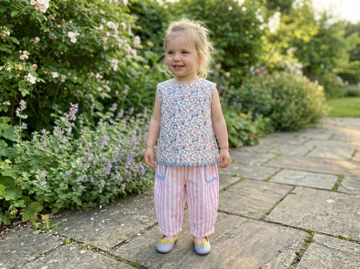 Blusa espalda cruzada flores Manilia