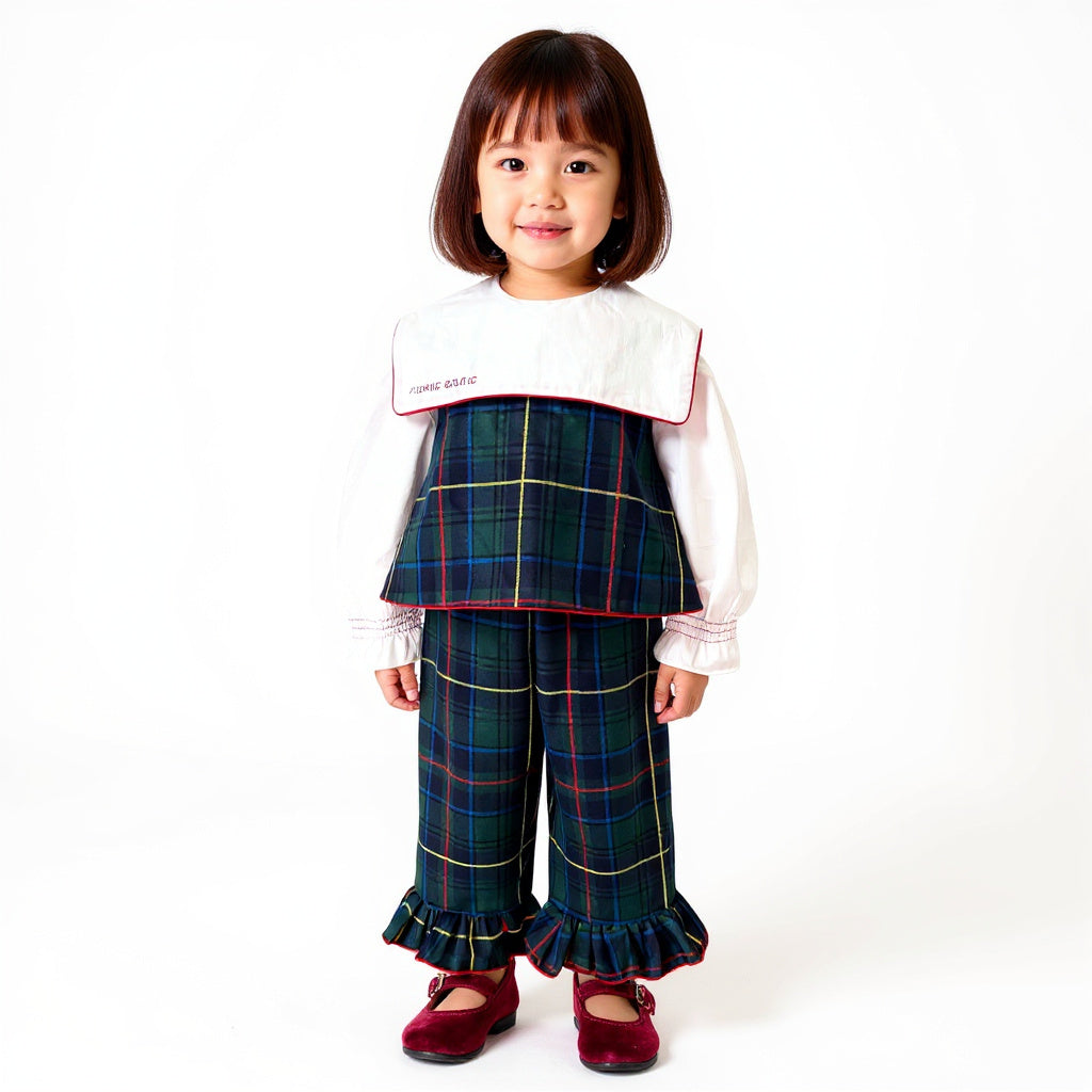 Pantalón volante tartán