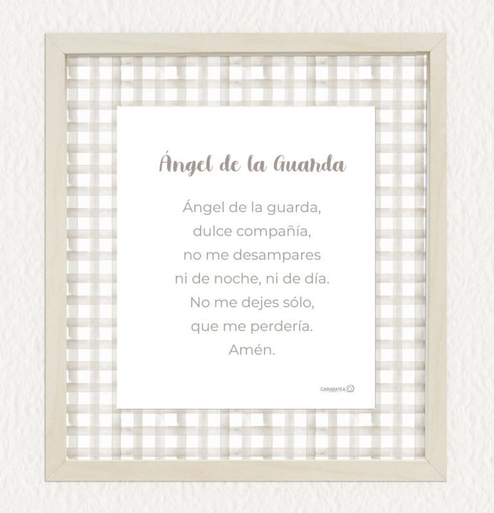 Oración Ángel de la guarda – beige