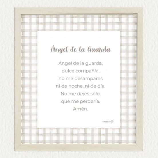 Oración Ángel de la guarda – beige
