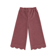 Pantalón palazzo prune detalle ondas