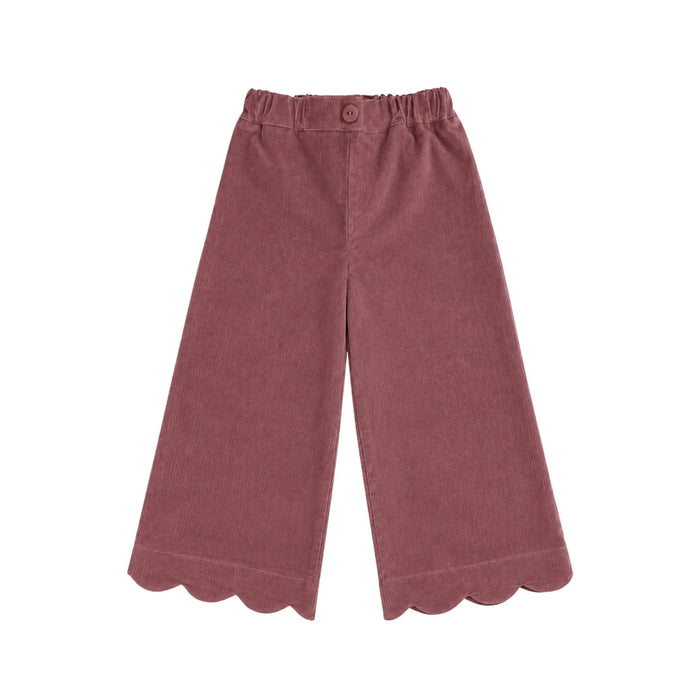 Pantalón palazzo prune detalle ondas