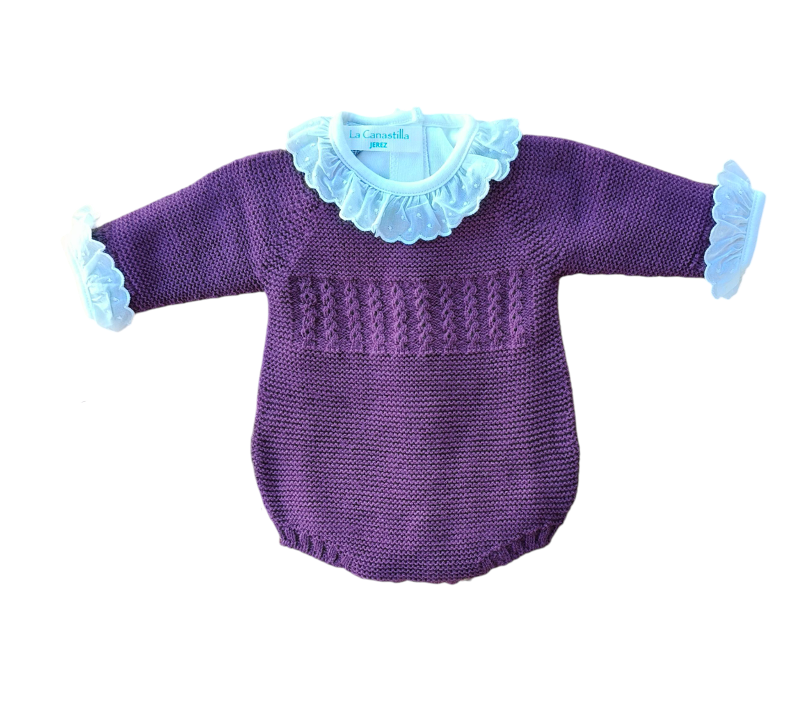 Pelele corto ochos berenjena (CH74)