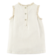 Vestido rayas beige