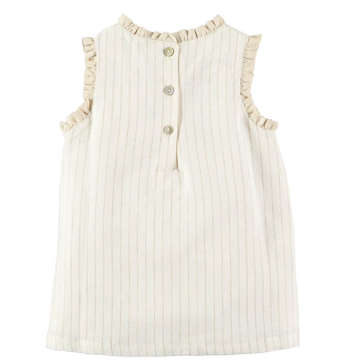 Vestido rayas beige