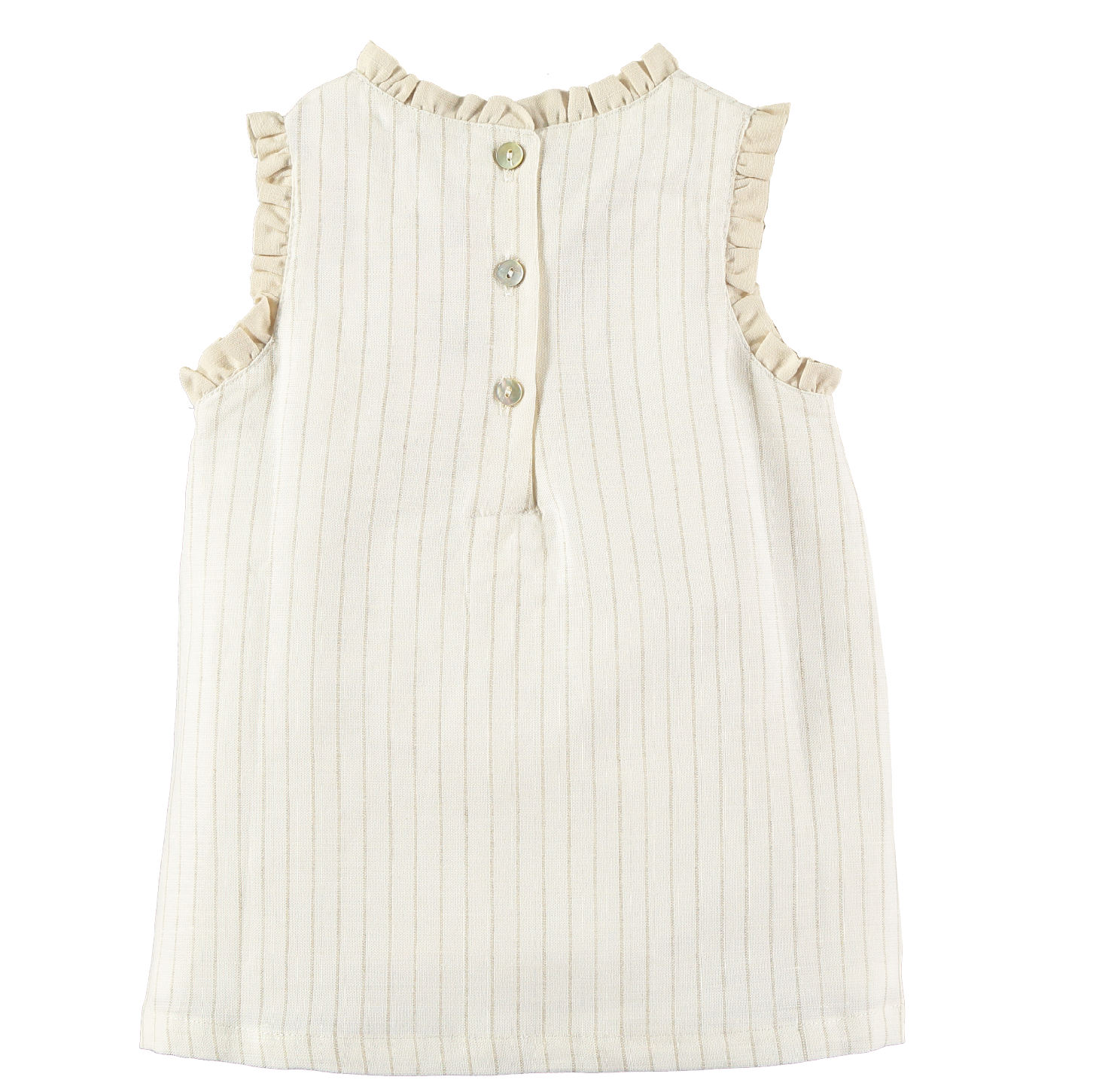 Vestido rayas beige