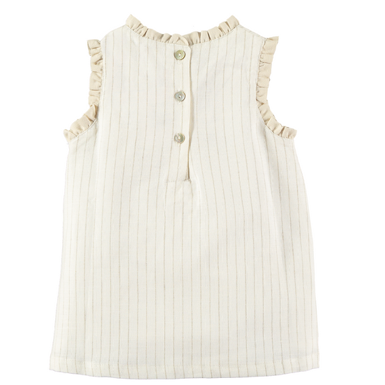 Vestido rayas beige
