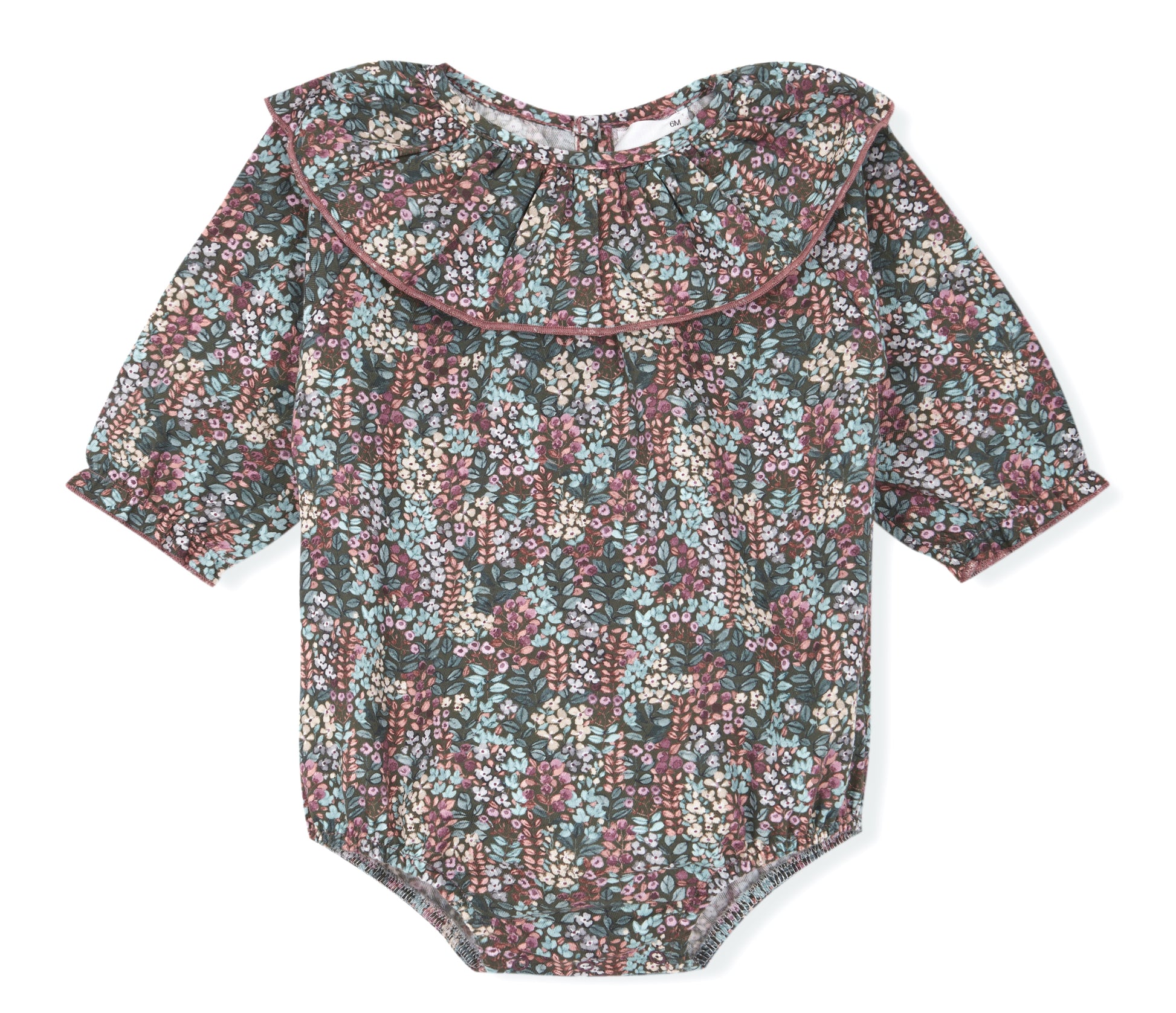 Pelele ramas verdes y berenjena