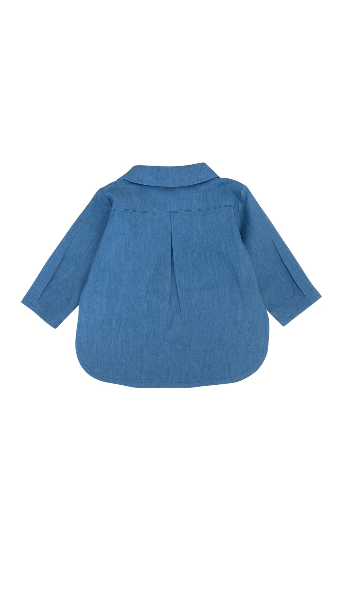 Camisa denim placket cuello pala