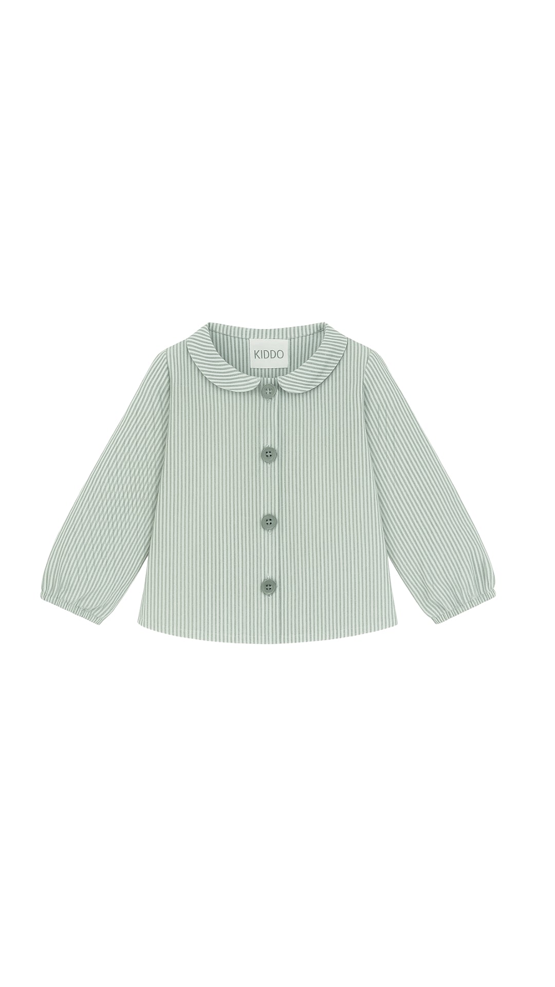 Camisa bebé manga larga rayas verdes y blancas