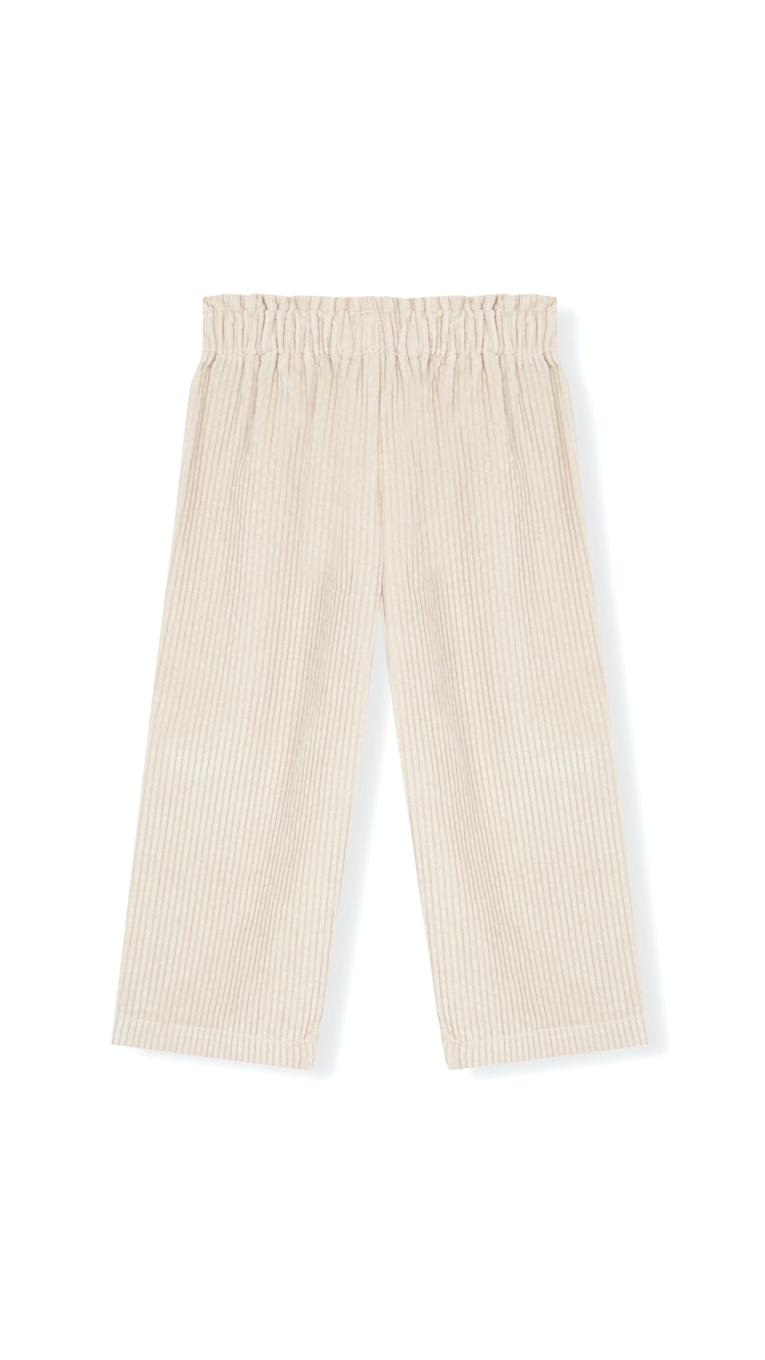 Pantalón frunce crema