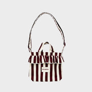 Bolso pequeño rayas burdeos