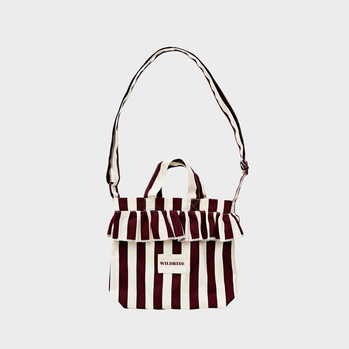 Bolso pequeño rayas burdeos