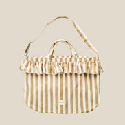 Bolso grande rayas beige